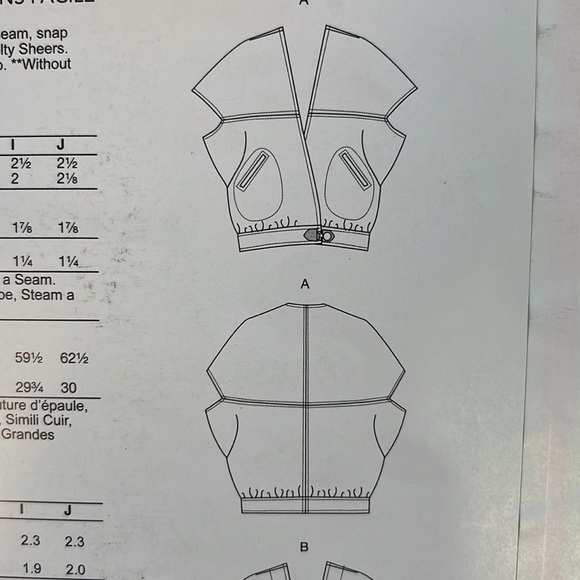 VOGUE PATTERNS V1690 Sewing Pattern All Sizes Cocoon Vest Oversized - New, Uncut - Picture 6 of 9